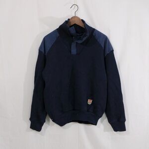 Ivanhoe of Sweden Wool Blend Quarter Zip Pullover Navy Blue Men’s L Vintage